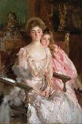 Mrs Fiske Warren (Gretchen Osgood) and Her Daughter Rachel (mk18) John Singer Sargent